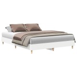 Cumpara ieftin Cadru de pat fara saltea, alb, 150x200 cm, lemn prelucrat