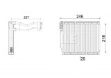 Evaporator aer conditionat Hyundai I20 2008-2014, Ix20 2010-, 235x264x35mm, RapidAuto 4017P8-1, Rapid