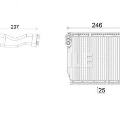 Evaporator aer conditionat Hyundai I20 2008-2014, Ix20 2010-, 235x264x35mm, RapidAuto 4017P8-1