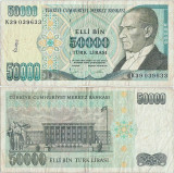 1995 , 50,000 turkish lira ( P-204 ) - Turcia