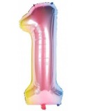 Balon Folie Cifra 1 Degrade- 100 cm