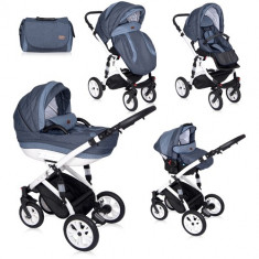 Carucior Set 3 in 1 Mia Light &amp;amp; Dark Blue foto