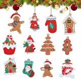 Set de 12 decoratiuni de Craciun ENYACOS, PVC, multicolor, 5,7 x 7,5 cm