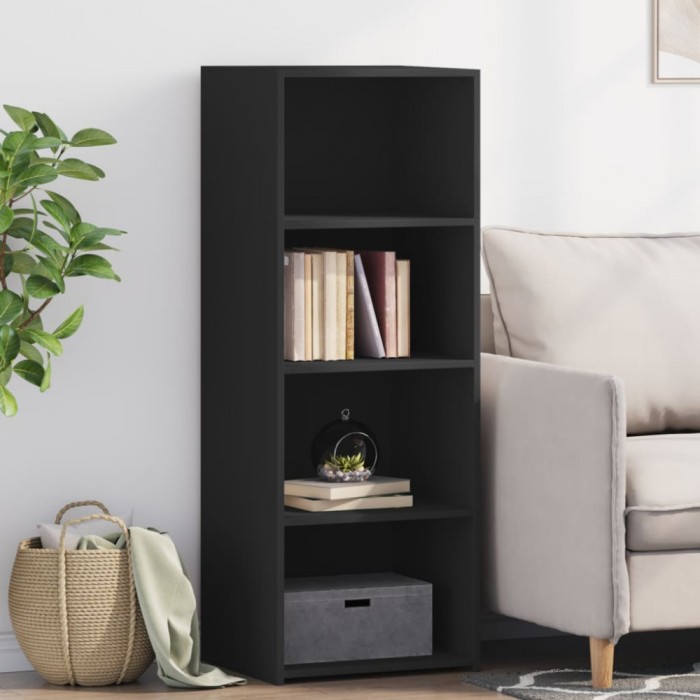 Gossi dulap inalt, negru, 45x41x124 cm, lemn prelucrat