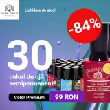 Set 50 Oje Semipermanente Color 15ml - Unghii Gel UV, Culori Vibrante, Rezistenta Lunga, Lichidare Stoc