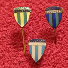 Lot 3 insigne fotbal - "PROGRESUL" BUCURESTI