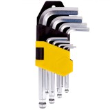 Set Chei Inbus, 9 BUC, Mărimi Diferite, Argintiu