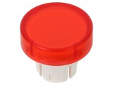 Lentilă Plastic Roșie Transparentă pentru Buton 22mm