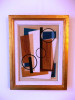 Constanta CRISAN (1924-2007) &quot;Cercuri&quot;, ulei/panza, rama originala lemn, Nonfigurativ, Cubism