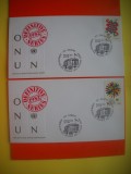 HOPCT PLIC FDC S NR 284 SET 2 FDC-UZUALE --ONU NATIUNILE UNITE-BIROUL DIN GENEVA ELVETIA