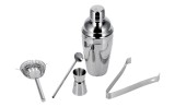 Cumpara ieftin Set preparare cocktail, 5 piese, otel argintiu, 550 ml