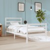 VidaXL Cadru de pat, alb, 90x200 cm, lemn masiv de pin 3104992