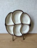 Vas ceramic compartimentat pentru aperitive, saratele