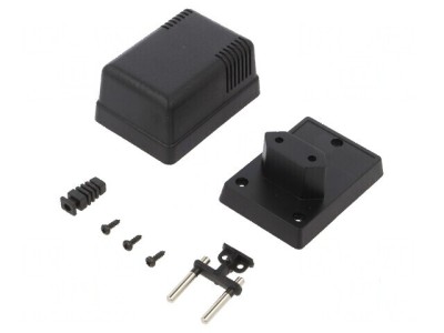 Carcasă alimentator ABS neagră 52mm x 70mm x 47mm foto