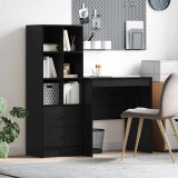 Cumpara ieftin Birou cu spațiu de depozitare cu sertar 2 pcs Stejar negru