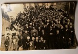 Fotografie grup mare de oameni de Paste 1936, Alb-Negru, Romania 1900 - 1950