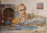FDC, plic, Timbru, Insula Cook, Cook Islands, 50 cents 1987, KM#36, Australia si Oceania