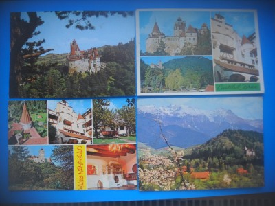 HOPCT LOT 3391 -IP -4 CARTI POSTALE-CASTELUL BRAN-JUD BRASOV-CIRCULATE foto