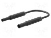 Cablu de măsurare ST&Auml;UBLI 19A, 2m, soclu și mufă banană 4mm, negru