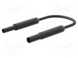 Cablu de măsurare ST&Auml;UBLI 19A, 2m, soclu și mufă banană 4mm, negru