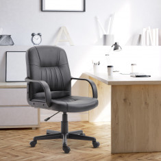 Vinsetto scaun birou, cu roti, captusit, 60×60×90-99cm, negru