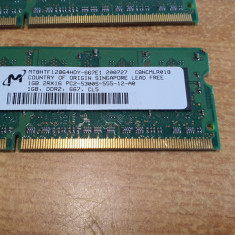 Ram Laptop Micron 1GB DDR2 667MHz MT8HTF12864HDY-667E1