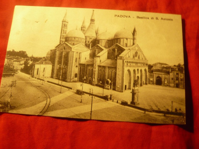 Ilustrata Padova - Biserica Sf. Antoniu circulat 1924