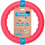 PitchDog, Jucarie Inel pentru caini, roz, 28 cm, Pitch Dog
