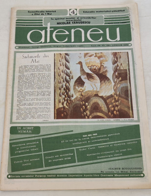 ATENEU - revistă social-culturală (aprilie 1989) Nr. 4 foto