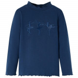 Tricou pentru copii cu m&acirc;neci lungi, bleumarin, 104