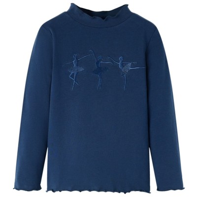 Tricou pentru copii cu m&amp;acirc;neci lungi, bleumarin, 104 13710 foto