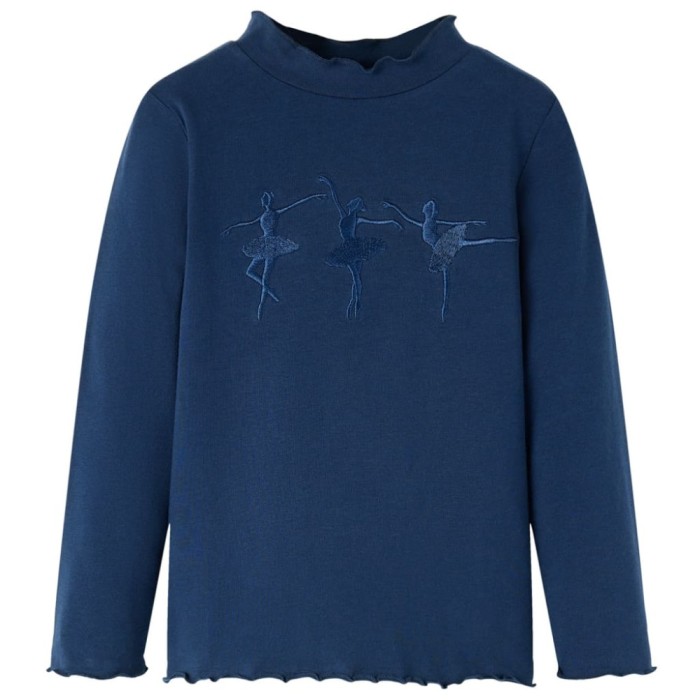 Tricou pentru copii cu m&acirc;neci lungi, bleumarin, 104 13710