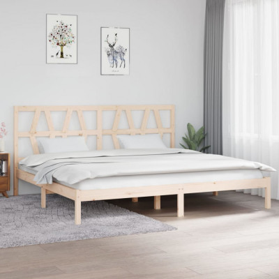 vidaXL Cadru de pat, 200x200 cm, lemn masiv de pin foto