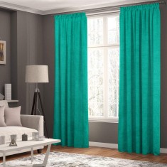 Set draperii tip tesatura in cu rejansa din bumbac tip fagure, Madison, 150x265 cm, densitate 700 g/ml, Marjan, 2 buc