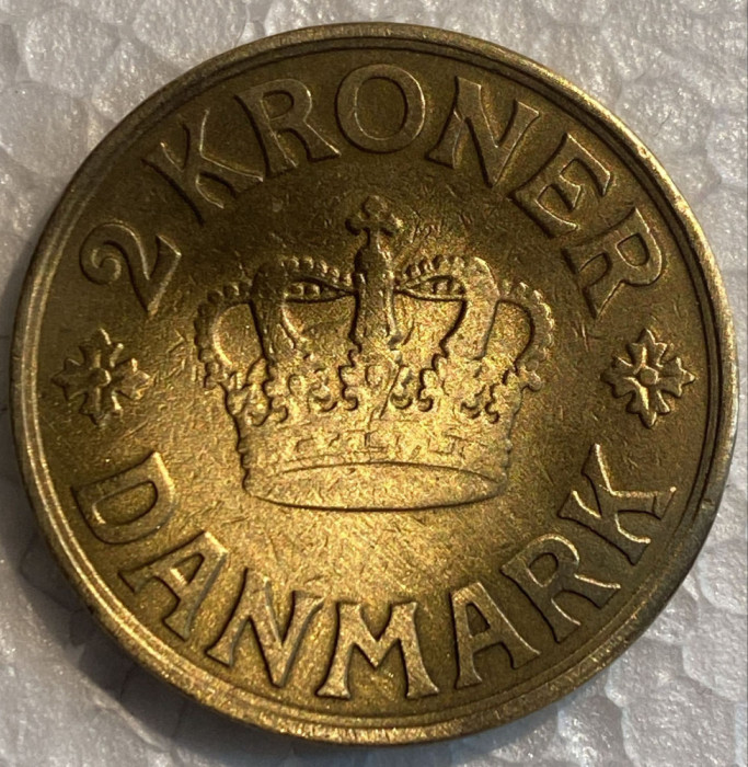 2 KRONER DANMARK 1926,CHRISTIAN X / MONEDA ALUMINIU-BRONZ/13 g., 31 mm.