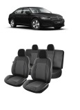 Cumpara ieftin Set huse scaune piele si textil SKODA Superb (2015-2019) Compatibile cu sistem AIRBAG