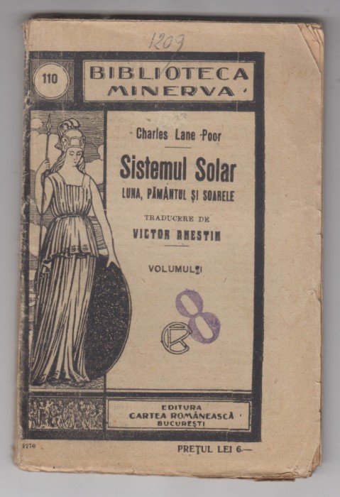 myh 620 - Biblioteca Minerva - 110 - Sistemul solar - vol I - Charles Lane Poor