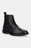 BOSS pantofi inalti de piele Larry barbati, culoarea negru, 50529154