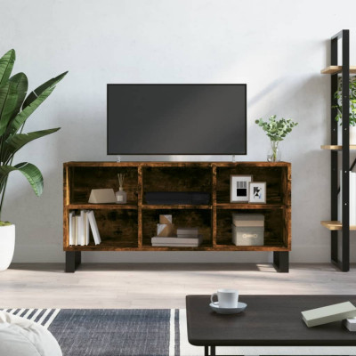 Comoda TV, stejar fumuriu, 103,5x30x50 cm, lemn compozit GartenMobel Dekor foto