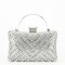 Geanta clutch argintie cu model 3d BYH-87900 06
