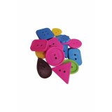 Nasturi diferite forme pentru activitati de lucru manual,plastic,18 bucati set