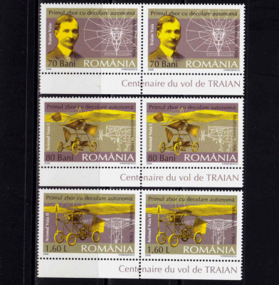 RO 2006 LP 1712 &amp;quot; Centenarul zborului Traian Vuia &amp;quot; ,serie pereche H ,MNH foto