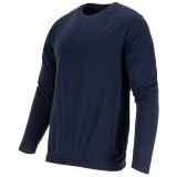 Tricou Bumbac Subtire Cu Maneca Lunga / Bleumarin - 2xl