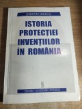 Istoria protectiei inventiilor in Romania - de Stefan Iancu (autograf), (Editura Academiei Romane 1998)