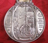 TABLOU APLICA DECORATIVA ZINC WMF GERMANIA DECOR CARL SPITZWEG 15 CM