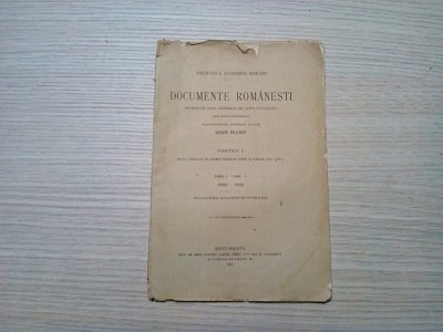 DOCUMENTE ROMANESTI - Partea I, Tomul I, Fasc. 2, 1629-1632- Ioan Bianu -1907 foto
