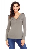 BL990-18 Bluza casual accesorizata cu nasturi si buzunare in zona pieptului