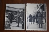 2x fotografie tematica militari/ armata romana militar pe strada oras din Romania