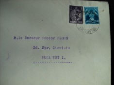 Scrisoare circulata cu timbre perfin foto