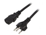Cablu Alimentare 3x1mm2 IEC C13 SEV-1011 1.8m Negru